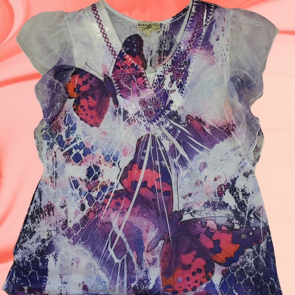 Energe SS Embellished Top M
